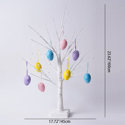 Contemporary Creative Easter Egg Decorated Tree Plastic LED USB Table Lamp For Bedroom