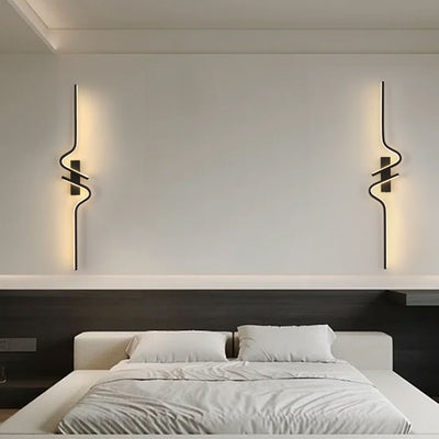 Contemporary Creative Strip Aluminum Silicon Gel LED Wall Sconce Lamp For Living Room