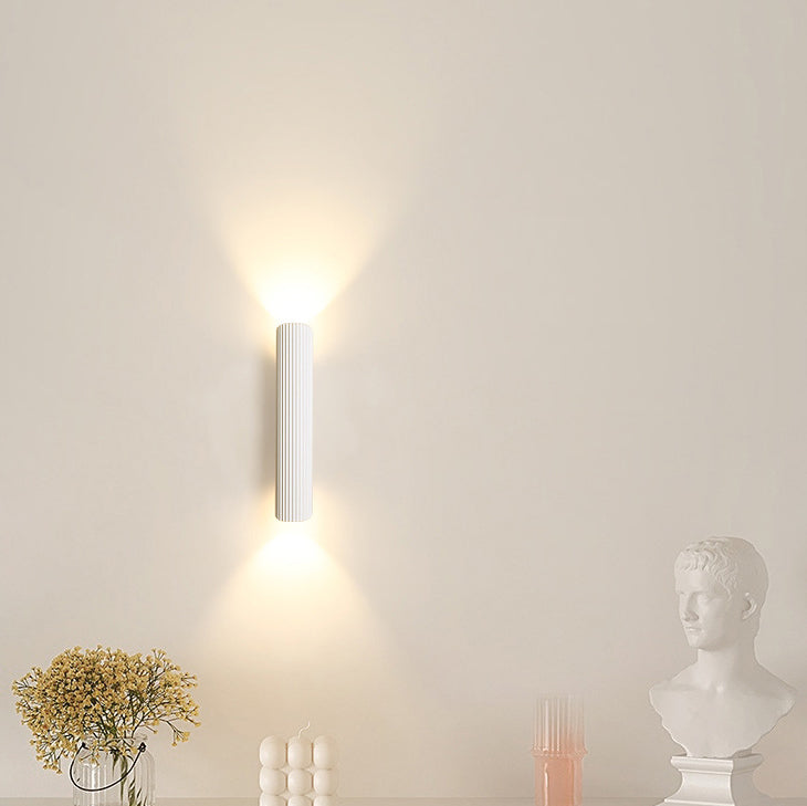 Modern Minimalist Aluminum Roman Column Design Iron LED Wall Sconce Lamp For Living Room