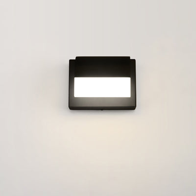 Modern Minimalist Rectangle Iron Aluminum PS LED Wall Sconce Lamp For Bedroom