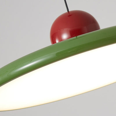 Soucoupe volante ronde scandinave contemporaine, suspension LED en fer acrylique pour salon 