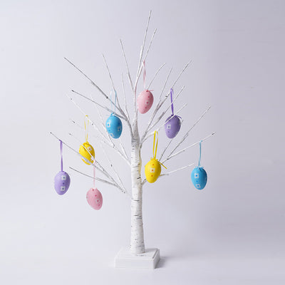 Contemporary Creative Easter Egg Decorated Tree Plastic LED USB Table Lamp For Bedroom