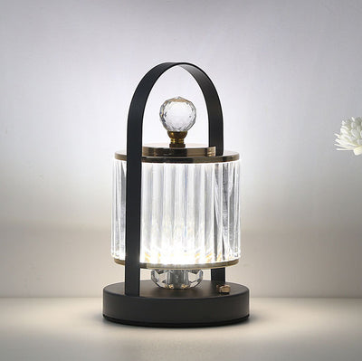 Modern Light Luxury Handheld Metal Cylindrical LED Table Lamp