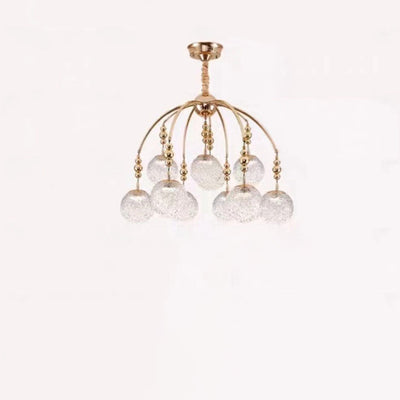 Traditional French Branching Magic Bean Orb Glass Hardware LED Chandelier For Bedroom