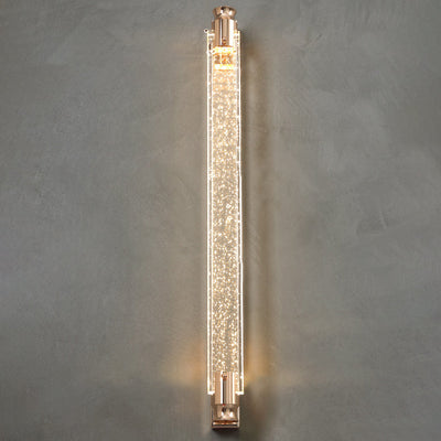 Modern Luxury Iron Crystal Strip Cubic LED Wall Sconce Lamp For Living Room