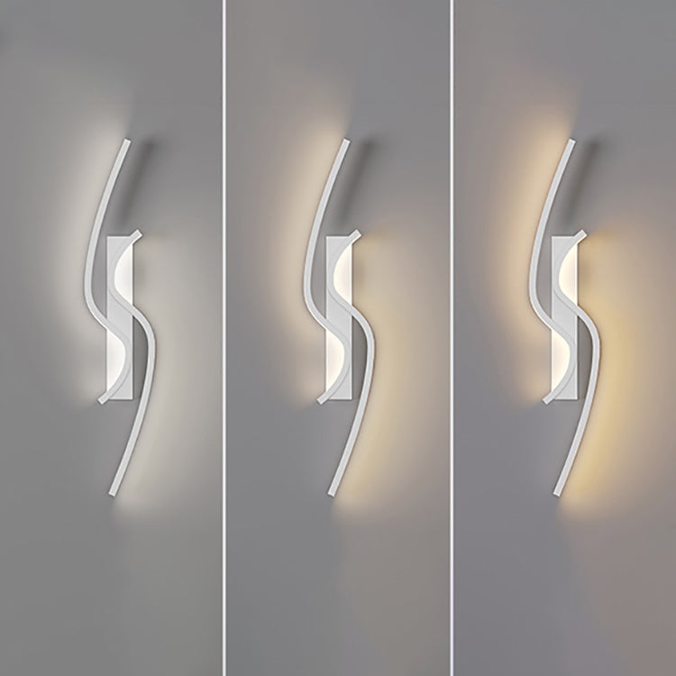 Contemporary Nordic Iron Aluminum Silica Strip Line LED Wall Sconce Lamp For Hallway