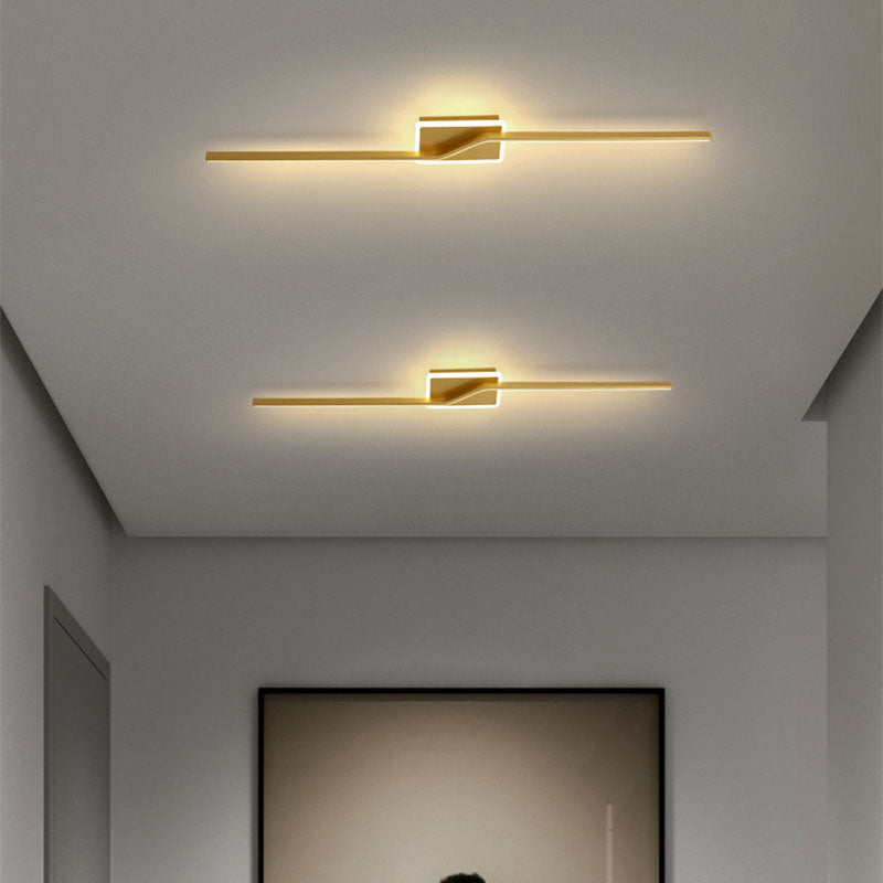 Modern Minimalist Bar Aluminum Silicone Acrylic LED Wall Sconce Lamp For Living Room