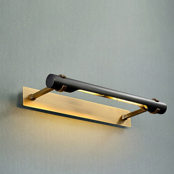 Contemporary Luxury Antique Brass Strip 2-Light Mirror Front Wall Sconce Lamp For Bathroom