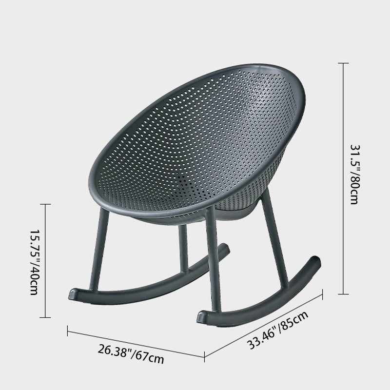 Contemporary Creative Oval PP Plastic Chair Backrest Armrest For Living Room