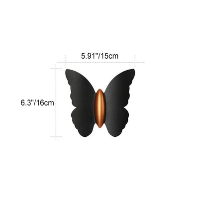 Modern Minimalist Waterproof Butterfly Aluminium LED Outdoor Wall Sconce Lamp For Outdoor Patio