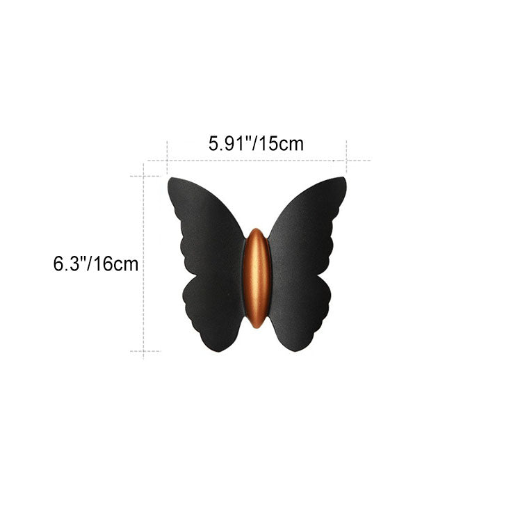 Modern Minimalist Waterproof Butterfly Aluminium LED Outdoor Wall Sconce Lamp For Outdoor Patio