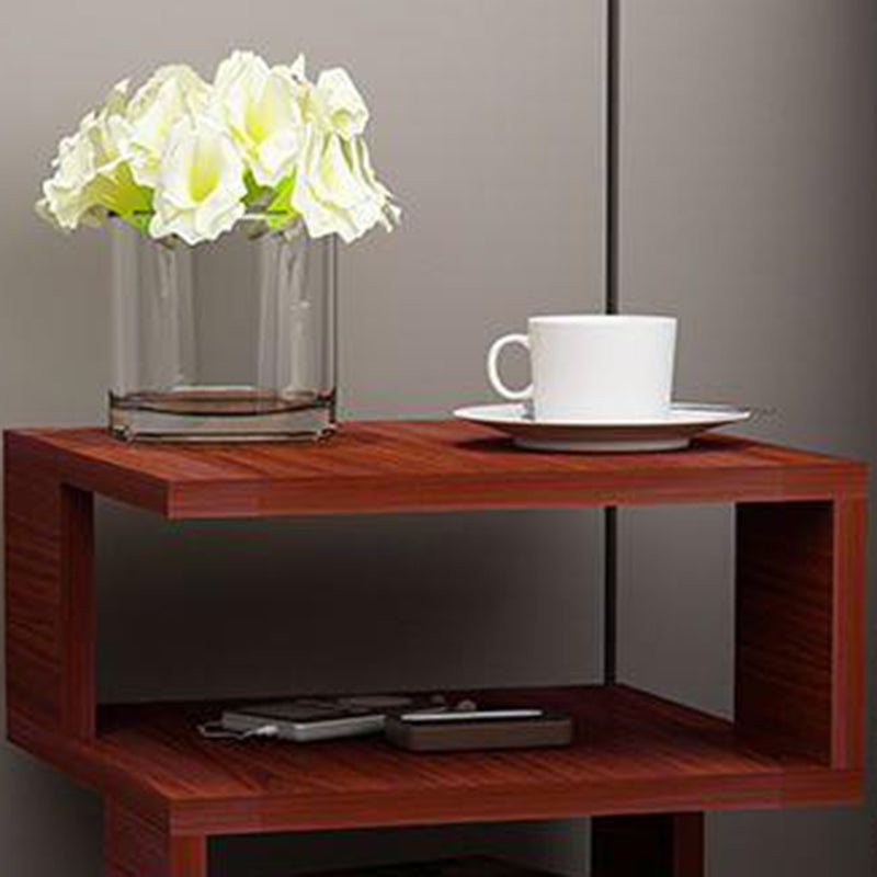 Contemporary Creative Square Cube Plate Side Table 3-Tier For Bedside