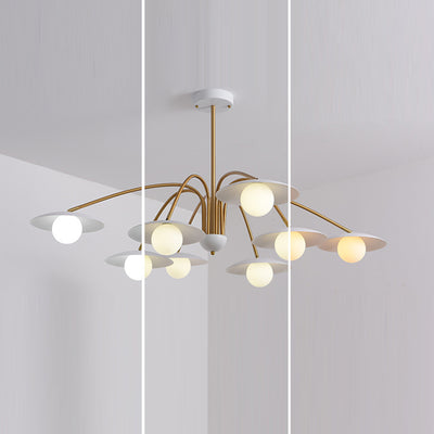 Modern Minimalist Branch Round Orb Iron Glass 6/8 Light Chandelier For Living Room