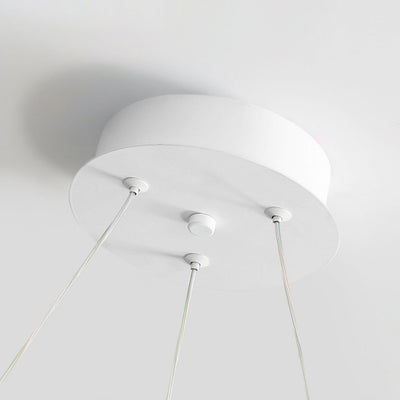 Plafonnier encastré à LED en forme de croissant blanc lait minimaliste nordique 