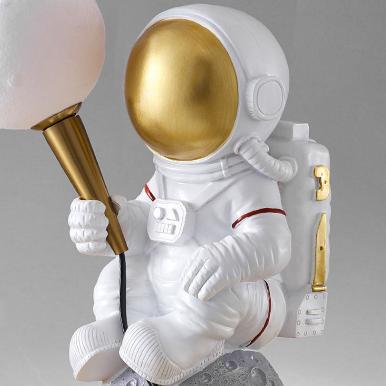 Contemporary Creative Cartoon Astronaut Resin ABS 1-Light Wall Sconce Lamp For Bedroom