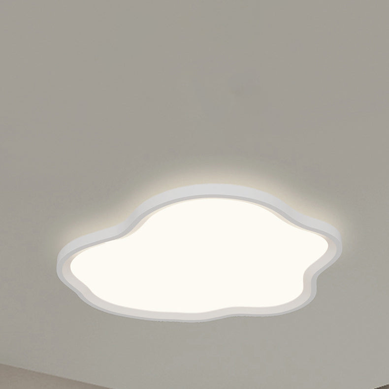 Modern Minimalist Cloud Iron Aluminum LED Flush Mount Ceiling Light For Bedroom