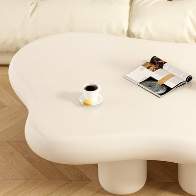 Modern Minimalist Cream Clouds Density Board Coffee Table For Living Room