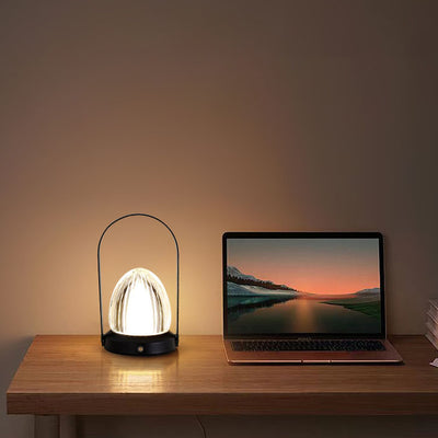 Nordic Vintage Clear Dome Acryl LED USB Tischlampe 