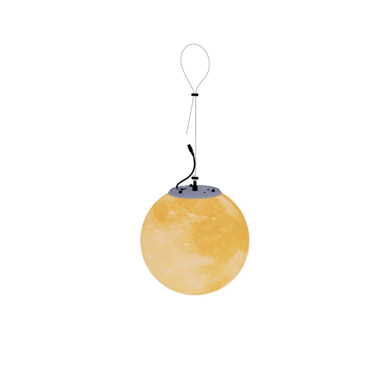 Lampe LED suspendue ronde en résine PE, style nordique contemporain, imperméable, luminaire décoratif d&