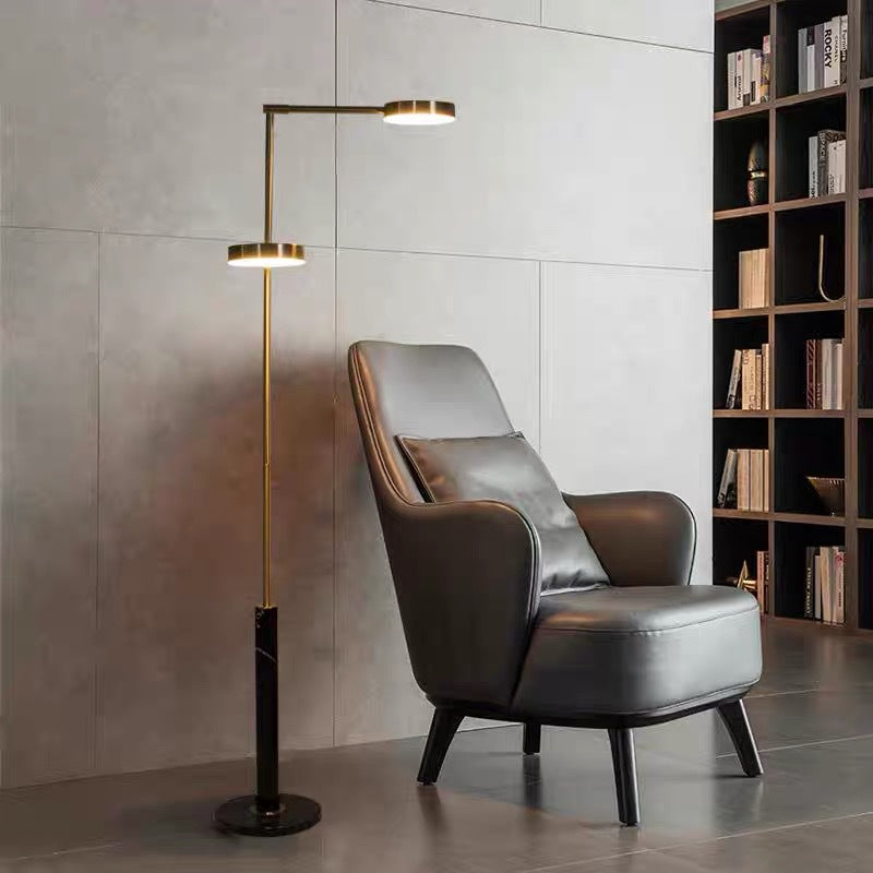 Contemporary Nordic Cylindrical Round Iron LED Standing Floor Lamp For Living Room