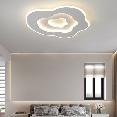 Modern Minimalist Clouds Acrylic Iron LED Flush Mount Ceiling Light For Living Room