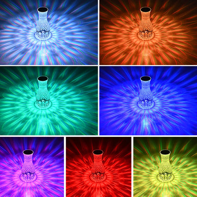 Modern Art Deco Acrylic Bottle Design Petal Effect USB LED Table Lamp For Bedroom