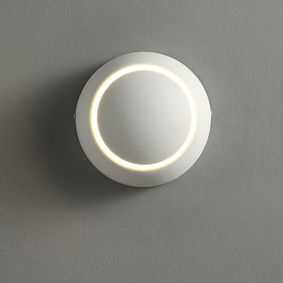 Modern Minimalist Round Rotating Crescent Acrylic Iron LED Wall Sconce Lamp For Living Room