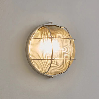 Contemporary Industrial Aluminum Glass Round Oval 1-Light Wall Sconce Lamp For Hallway