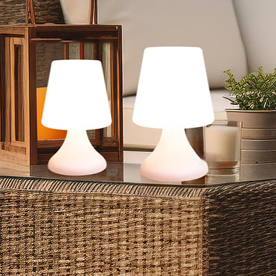 Modern Minimalist PE Cup Shape USB LED Table Lamp Night Light For Outdoor Patio