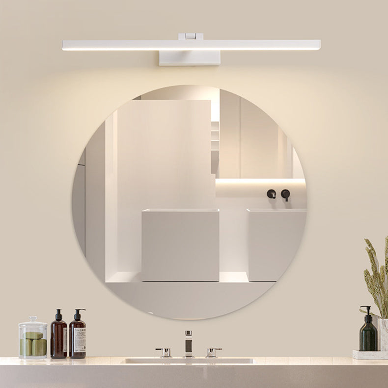 Modern Minimalist Long Iron Aluminum PC LED Vanity Light Wall Sconce Lamp For Bathroom