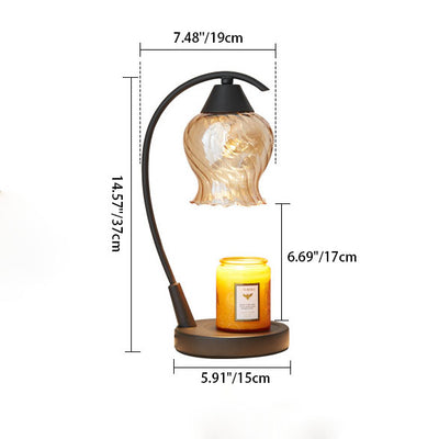 Modern Creative Simple Iron Rose 1-Light Melting Wax Table Lamp