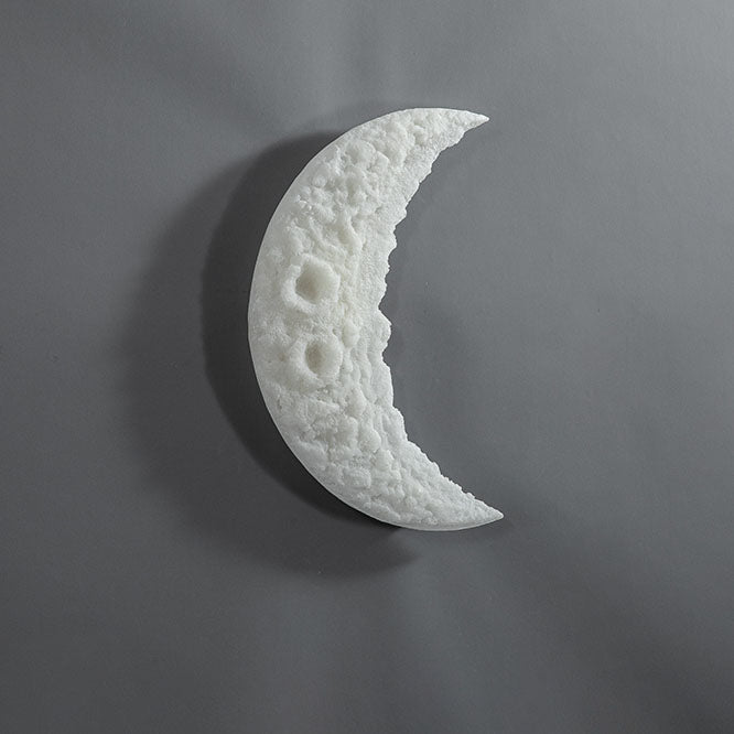 Contemporary Creative Moon Carving Resin LED Wall Sconce Lamp For Living Room