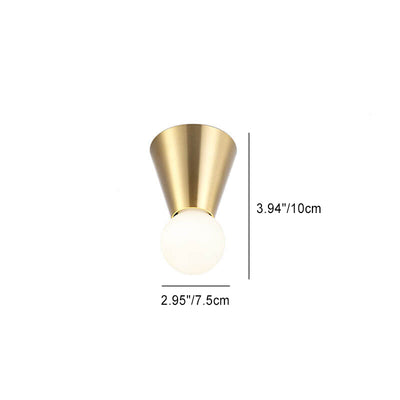 Nordic Minimalist Conical Design 1-Light Flush Mount Light