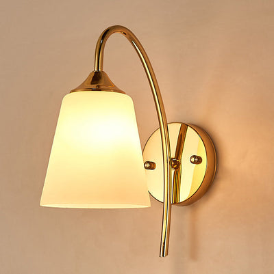 Contemporary Nordic Pod Iron Glass 1-Light Wall Sconce Lamp For Bedroom