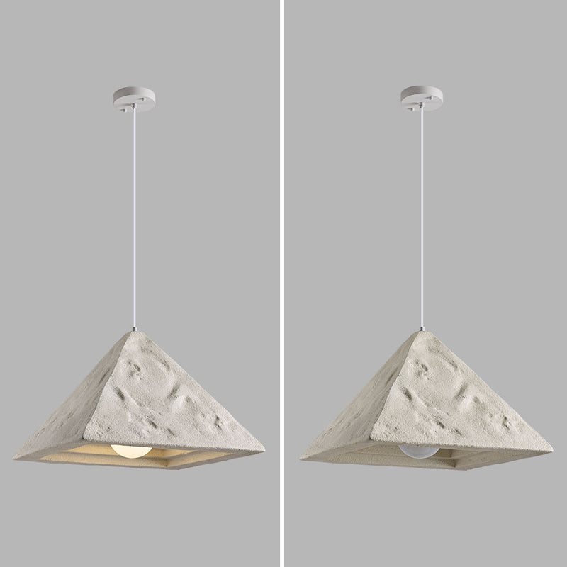 Contemporary Nordic Plexiglas Triangular Tapered 1-Light Pendant Light For Dining Room