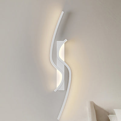 Contemporary Nordic Iron Aluminum Silica Strip Line LED Wall Sconce Lamp For Hallway