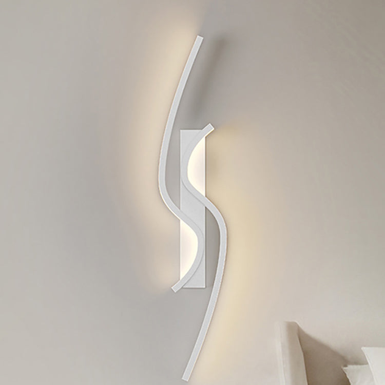 Contemporary Nordic Iron Aluminum Silica Strip Line LED Wall Sconce Lamp For Hallway