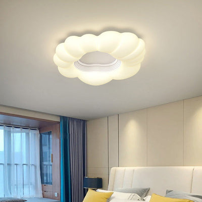 Contemporary Creative PE Cloud Shape Iron LED Flush Mount Ceiling Light For Living Room