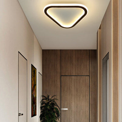 Contemporary Scandinavian Geometric Iron LED Flush Mount Ceiling Light For Hallway