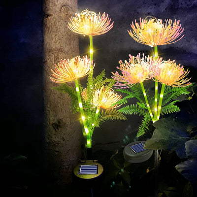 Contemporary Creative Imitation Sunflower LED Solar Lawn Insert Light For Outdoor Patio