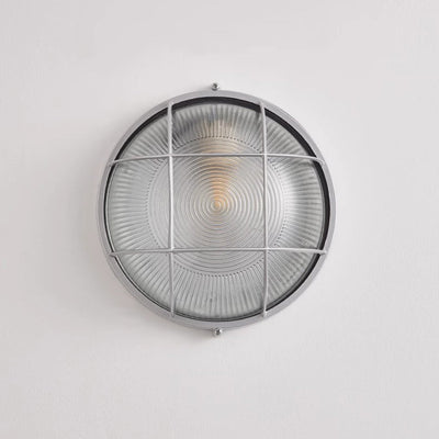 Contemporary Industrial Aluminum Glass Round Oval 1-Light Wall Sconce Lamp For Hallway