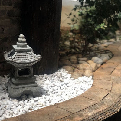 Lampe LED solaire imperméable en pierre de pagode Zen japonaise, décoration extérieure de jardin, lumière de paysage 