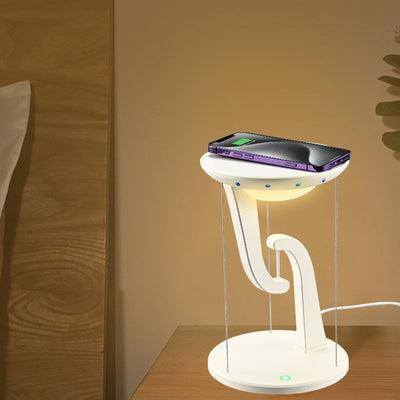 Contemporary Creative Suspended Wireless Charging PC USB LED Table Lamp For Bedroom