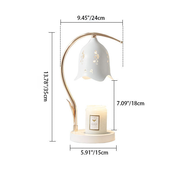 Modern Creative Simple Iron Rose 1-Light Melting Wax Table Lamp