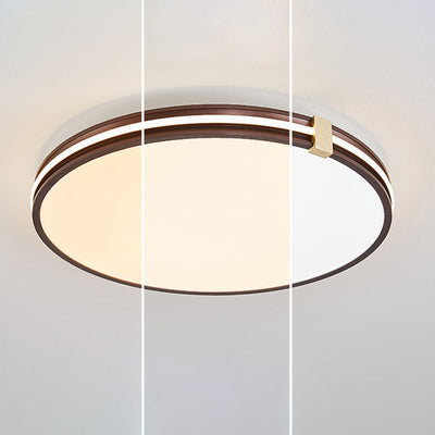 Modern Minimalist Round Square Aluminum Acrylic LED Flush Mount Ceiling Light For Bedroom