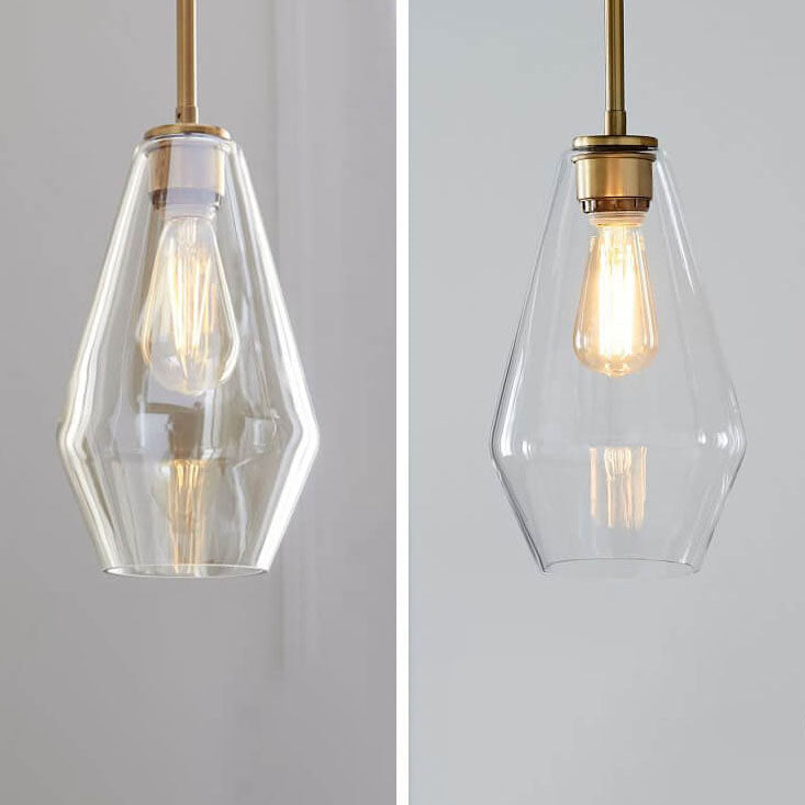 Nordic Creative Polygonal Glass 1-Light Pendant Light