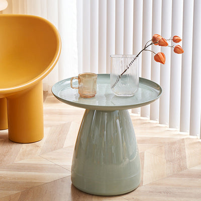 Contemporary Creative Round Cone Plastic PET Coffee Table For Living Room