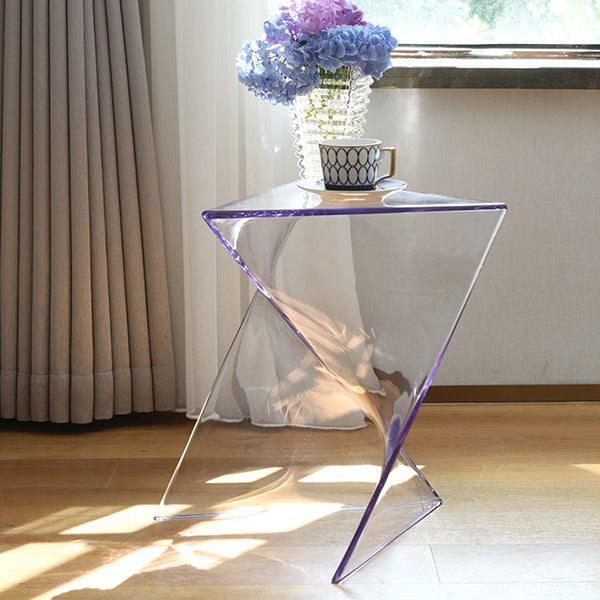 Modern Minimalist Irregular Triangle Plastic End Table For Living Room