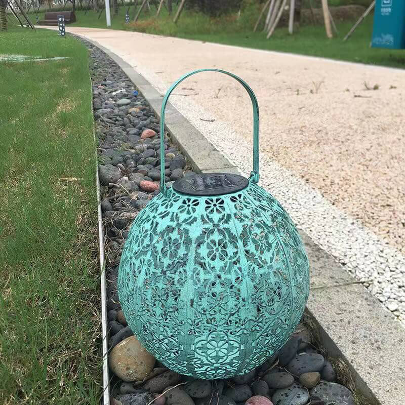 Tiffany Solar Creative Hollow Lantern Waterproof LED Outdoor  Lawn Landscape Light