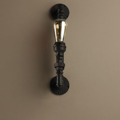 Traditional Colonial Water Pipe Metal 1-Light Wall Sconce Lamp For Bedroom